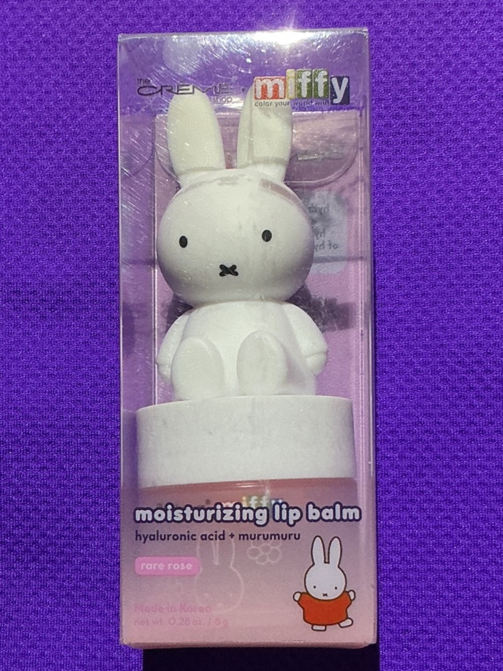 miffy White Bunny Moisturizing Lip Balm with Pink Accents